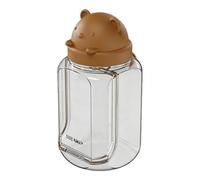 Générique Bear Silicone Jar, Cute Portable Food Container, Multi Use Overnight Oats Cup with Lid, Yogurt Pudding Salad Soup Snack Box, for Breakfast Lunch Meal Prep Home Travel Use 6.29in