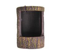 Générique Bearded Dragon Bowl - 5.5 inch Natural Stump Shape Plate | Durable Resin Escape Proof Tray - Wood Effect Terrarium Feeding Dish Serves Water & Live Mealworms to Geckos Chameleons