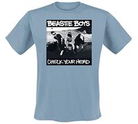 Générique Beastie Boys Check Your Head Homme T-Shirt Manches Courtes Gris Bleu L