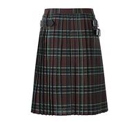 Générique Beau Kilt Ecossais Jupe Kilt pour Hommes Écossais Ceinture À Carreaux Traditionnelle Plissée Chaîne Bilatérale Marron Go Confortable et élégant