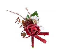 Générique Beaux corsages de Couple de Mariage avec des Roses simulées et des décorations adaptées à diverses Occasions Formelles, Accessoire de Mariage Tendre