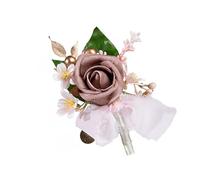 Générique Beaux corsages de Couple de Mariage avec des Roses simulées et des décorations adaptées à diverses Occasions Formelles, Accessoire de Mariage Tendre