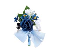 Générique Beaux corsages de Couple de Mariage avec des Roses simulées et des décorations adaptées à diverses Occasions Formelles, Accessoire de Mariage Tendre