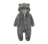 Générique BéBé Barboteuse à Capuche Automne Body Nouveau Né Manches Longues Tenues Ours Combinaison Neige SerpillèRe Rampant VêTements Naissance Pas Cher Combinaison Combinaison Garçon Fille 3-6 Mois