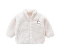 Générique Bébé Blousons Garçon Fille Veste Polaire flanelle légère doux mi saison zippé Temps Libre Outdoor Basic Sweats Confortable décontracté Quotidien Veste polaire unie à fermeture éclair