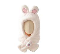 Générique Bebe Bonnet 3 en 1 Enfant Cagoule Coupe, Balaclava Cache Cou Hiver en Polaire,Mignon Chapeau Écharpe Fille Garcon,Cagoules Oreilles d'ours Décontracté et Confortable