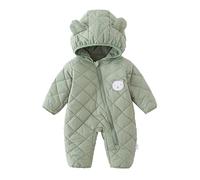 Générique Bébé Combinaison Avec Capuche Chaude Doublée - Imperméable Hiver Fille Garçon Rembourré À Barboteuse Enfant Bebe Lapin Body 2 Ans Cadeau 0-24 Mois 1-2 ans (Vert,18-24 mois)