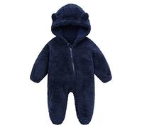 Générique Bébé Combinaison De Neige avec Gants d'hiver Ski Snowsuit Animal À Capuche Hiver Barboteuse Enfant Fille Body Garçon 6-9 Mois Bebe 18 Cadeau 0-24 Mois 1-2 Ans (Marine,6-9 Mois)
