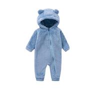 Générique Bébé Combinaison De Neige Barboteuse Bebe Fille Body Papy Mamie Ours Polaire Capuche Coeur Combi-Short Garcon 0-3 Mois Manteau Enfant Pour Filles Et Garçons(Bleu,0-3 mois)