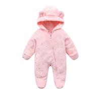 Générique Bébé Combinaison De Neige Filles Combinaisons pour en Âge Chaud Enfant Snowsuit 3-24Mois Tenue Ski Bebe Hiver Polaire Body 0-3 Mois Fille Barboteuse 3 Cadeau (Rose,0-3 Mois)