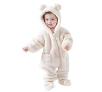Générique Bébé Combinaison Unisexe Hiver Polaire Nouveau-Né Barboteuse Capuche Enfant Deguisement Chic Tricoté Garçon Fille 3-6 Mois