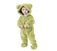 Générique Bébé Combinaison Unisexe Hiver Polaire Nouveau-Né Barboteuse Capuche Enfant Deguisement Chic Tricoté Garçon Fille 3-6 Mois