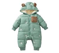 Générique Bébé Combinaison Unisexe Salopette Polaire pour Enfant Manches Longues Chaud Barboteuses Pyjamas Combinaisons Flanelle Capuche Tricoté Barboteuse Naissance 0-18 Mois