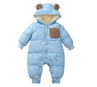 Générique Bébé Combinaison Unisexe Salopette Polaire pour Enfant Manches Longues Chaud Barboteuses Pyjamas Combinaisons Flanelle Capuche Tricoté Barboteuse Naissance 0-18 Mois