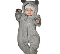 Générique Bébé Combinaisons de Neige Barboteuse Footies Hiver Chaud Cartoon Mignon Manteau Épais Barboteuse Coupe-Vent Doux et Léger, et Entre Jambes Pratique Pyjama Bebe Garcon 0-18 Mois Surpyjama