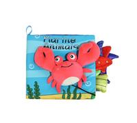 Générique Bébé Doux Livres Jouets en Tissu Crinkle Livre Animal Marin Queues pour Bébé Bébé Développement Précoce Poussette Interactive Peluches