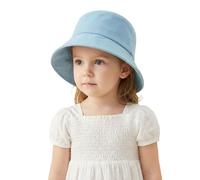 Générique Bébé Enfant Chapeau de Soleil Réglable, Chapeaux de Seau Large Bord Unisex Bucket Hat Bob Anti-UV Casquette pour Fille Garcon