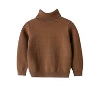 Générique Bébé Fille Pull Nouveau-né Tout-Petit col Rond Tricot Sweat-Shirt Hiver Tops roulé vêtements New Born Baby