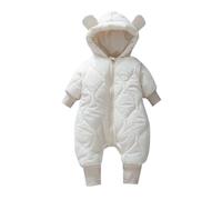 Générique Bébé Filles Combinaisons De Neige Hiver À Capuche Combinaison Coton Jumpsuit Tenues 3-12 Mois Manteau D’Hiver Bebe Garcon Body J'Aime Maman Et Barboteuses Garçon (Blanc,1-3 mois)