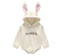 Générique Bébé Grenouillere À Capuchon, Enfant Pyjama, Garçons Filles Barboteuse de Style Lapin, Tenue de Lapin Pâques pour bébé