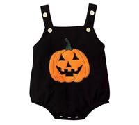 Générique Bébé Halloween Bodysuit Tenue Mon 1er Barboteuse Citrouille Sourire Tenues Enfant Deguisement Volants Manches Longues Body
