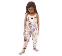 Générique Bebe Halloween Costume Bébé Garçon Fille Combinaisons en Coton Mignon Animé Chauve- Souris Vêtement Imprimé Citrouille Pyjama Naissance Bobysuits Onesie Chaud Vêtements d'Halloween