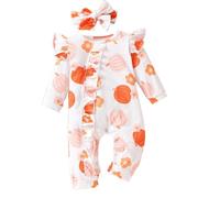 Générique Bebe Halloween Costume Mignon Barboteuse Infantile Deguisement Chauve Souris Vêtement Imprimé Citrouille Nouveau-né Grenouillères Cosplay Vêtements d'Halloween