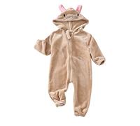 Générique Bebe Hiver Combinaison De Neige À Capuche Bébé Jumpsuit Plein Air Imprimé Mignons - 0-36 Mois Veste Fille Garçon Body Papy Mamie Barboteuse Cadeau 0-24 Mois (Brun,18-24 mois)