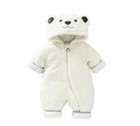 Générique Bebe Hiver Combinaison De Neige Doudoune Mixte Bébé avec Gants Et Chaussons Fille Garçon Manteau Barboteuses À Capuche Combinaisons Body 0-3 Mois Naissance (Beige,6-12 Mois)