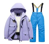 Générique Bébé Infantile Hiver Manteau de Combinaison de Neige, Manteau Nouveau-Né Épais Combi avec moufles et Chaussons bébé 2 en 1 Mauve 12M | Combinaison Bebe | Polaire Combinaisons Neige GarçOn