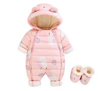 Générique Bébé Polaire Combinaison De Neige garçons Filles Barboteuse Manches Longues Chaud Bebe Garcon/Fille Enfant Deguisement Chic Ours pour bébés 0 18 Mois