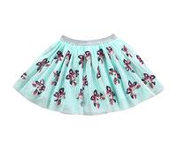 Générique Bébé Tout-Petit Enfant Fille Jupe Tutu Jupe Danse De Ballet Ciel Étoilé Paillettes Jupe De Tulle Vêtements De Fête Néon Petticoat Fluo Danse en Maille Étincelant Adorable Mode Vert 1-2 Ans