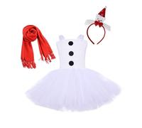 Générique Bébés Filles Noël Tutu Jolie Robe, Ensemble De VêTements De NoëL pour BéBé Fille Bébés Filles Tutu Jolie Robe Ensemble Pull Noel Fille | Enfant C'est Mon 1er / 2ème Anniversaire Princesse