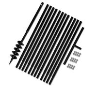 Générique Bêche et tarière Manuelle 100 mm avec Rallonge mèche tarière 13 m,Quincaillerie, Outils, Perceuses, Tarières, (Poids 19.45KG)