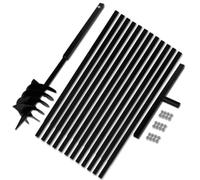 Générique Bêche et tarière Manuelle 180 mm avec Rallonge 13 m Acier,Quincaillerie, Outils, Perceuses, Tarières, (Poids 20.9KG)