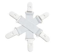Générique Bed Sheet Clips - 6 inch Laundry Holder | Pom Bedsheet Elastic Clips - Anti-Twist Compact Clip for Duvet Covers Blankets and Laundry, Ideal for Home, Dorm, Hotel, Or Apartment Use