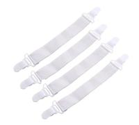 Générique Bed Sheet Straps, Firm Clamping Mattress Covers Fasteners with Small Buckle, Easy Using Bedding Accessories for Mattress Cover, Sofa Cushion, 4 Pieces, 9.56x0.98 inches