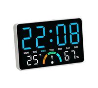 Générique Bedroom Digital Clock, Date Display and Comfort Indicator, Wall Mount Clock for Heavy Sleepers, Adults, Children, Home, Office, Hotel, Dorm