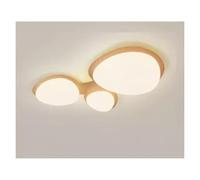 Générique Bedroom light Nordic original wood grain color ceiling light Modern minimalist and creative LED restaurant book room lighting(Wood color,D90cm)