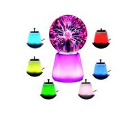 Générique Bedside Lamps, Party Accessory with USB Power and Touch Control - LED Plasma Sphere Lamp 7 Colours with Interactive Touch Lighting | For Bedroom Living Room Kitchen