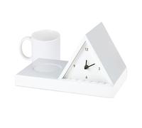 Générique Bedside Table Clock - Space Saving Page Rest, Nightstand Timepiece for Bedroom Reading, Desk Clock with Light and Cup Holder, Home Decor, Counter Watch for Workplace and Study Area