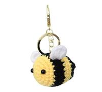 Générique Bee Crochet Keychain - Hand Knitted Wool PP Cotton | Cute Bee Keyring Charm, Crochet Car Key Ring | Funny Bees Pendant Keyholder For Purse Bag Backpack Decoration Gift Use