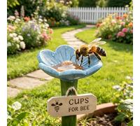 Générique Bee Watering Station for Garden,Handmade Ceramic Mini Pollinator Watering Station,Butterfly Drinking Cup Bees Bath Bowl Gardens Stakes,for Patio, Lawn, Yard, Outdoor Decor