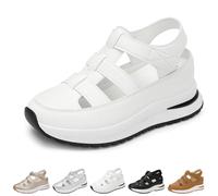 Générique Beelovy Orthopedic Sandals for Women-Soft Adjustable Plus Size Hollow-Out Casual Sandals - Hook & Loop, Comfort Fit (Whie,39.5)