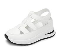 Générique Beelovy Orthopedic Sandals for Women, Women’s Soft Adjustable Sandals, Hook & Loop, Comfort Fit for Wide & Narrow Feet (White,39.5)