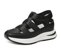 Générique Beelovy Orthopedic Sandals for Women, Women’s Soft Adjustable Sandals, Hook & Loop, Comfort Fit for Wide & Narrow Feet (Black,39.5)