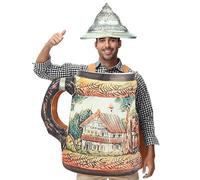 Générique Beer Costume, Classic Beer Glass Jumpsuit, 28.35 Inches Comfortable Breathable Outfit for Adults, Kids, Women, Men, Cosplay Events, Oktoberfest, Parties, Holiday, Stage Performance