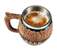 Générique Beer Mugs With Handles - 550ml Stainless Steel Rustic Drinkware