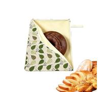 Générique Beeswax Bread Bag Reusable Large Breathable Linen Storage Pouch