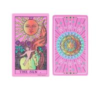 Générique Beginner Tarot Deck, Portable Card Game Set, Lightweight Cards with Easy Read Design, Sturdy Fortune Telling Cards, Divination Game with Elegant Style, Leisure Tarot Tool for Adults Travel